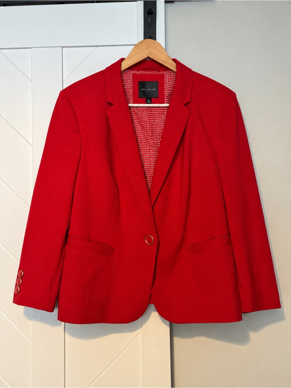 The Limited Red Blazer Jacket Women’s XL Cotton Stretch